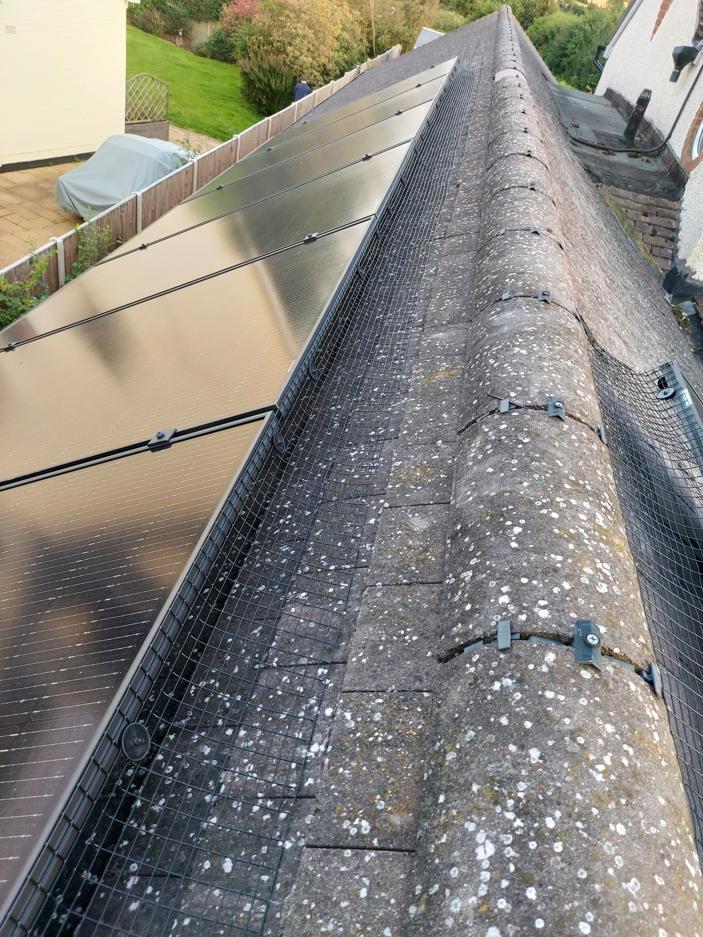 Solar panels installed on UK residential roof