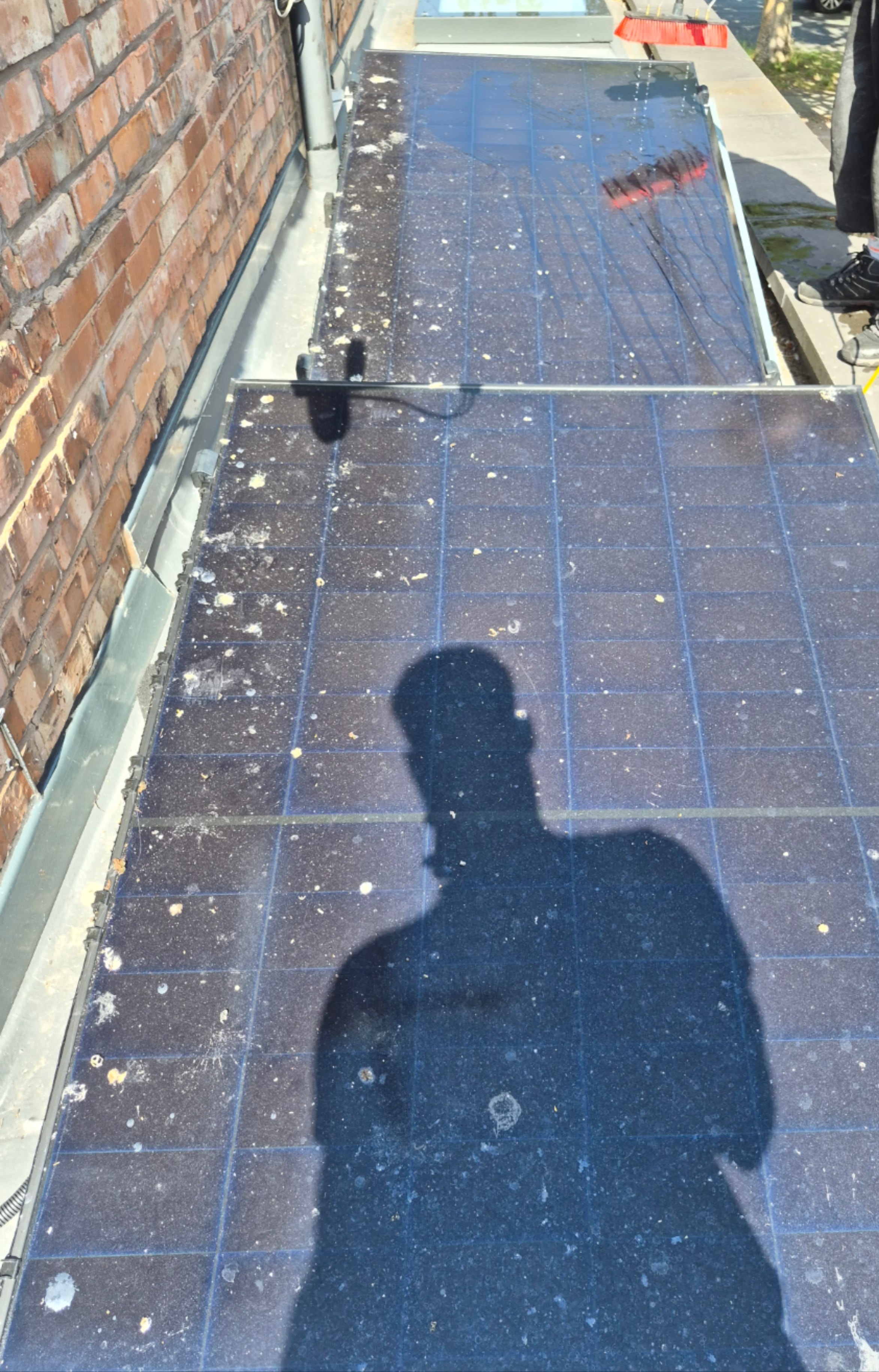 Solar panel cleaning with pure water system